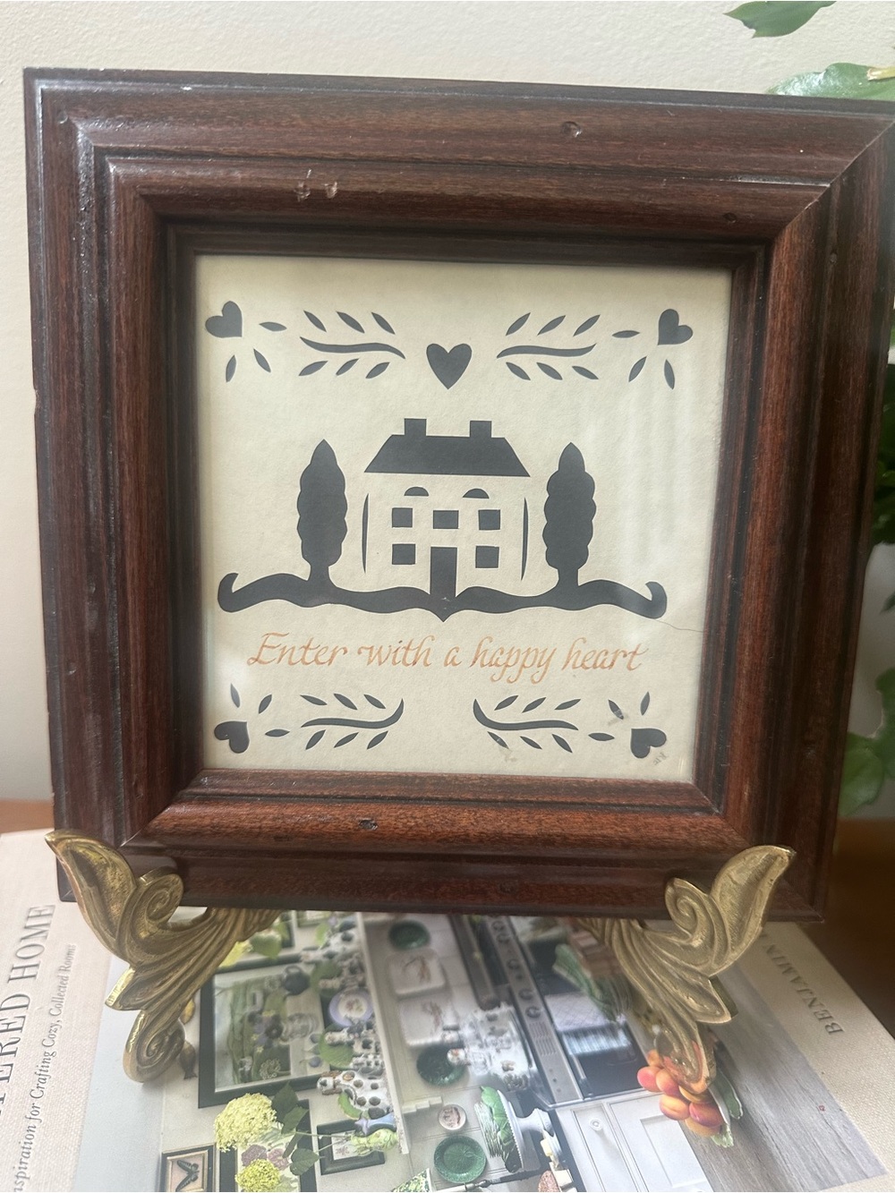 Vintage 1987 Scherenschnitte Art Piece